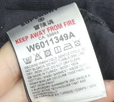 Superdry Women's Black Tank Top Size 8