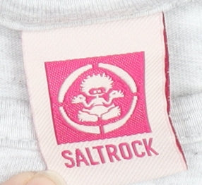 Additional view of Saltrock girls’ grey graphic print t-shirt 5-6 years