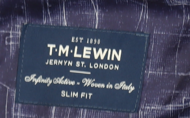T.M. Lewin Men's Blue Slim Fit Blazer 43R