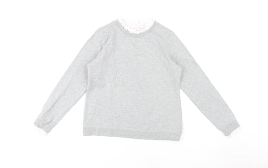 Womens UK S Regular Boden Grey Pullover Sweatshirt
