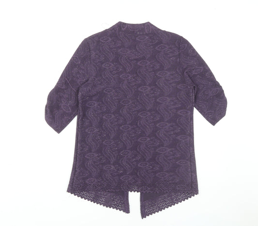 Anna Rose Women's Purple Tunic Blouse, Size S