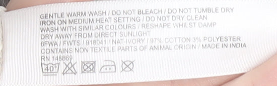 FatFace Women's Ivory Full Zip Hoodie Size 14