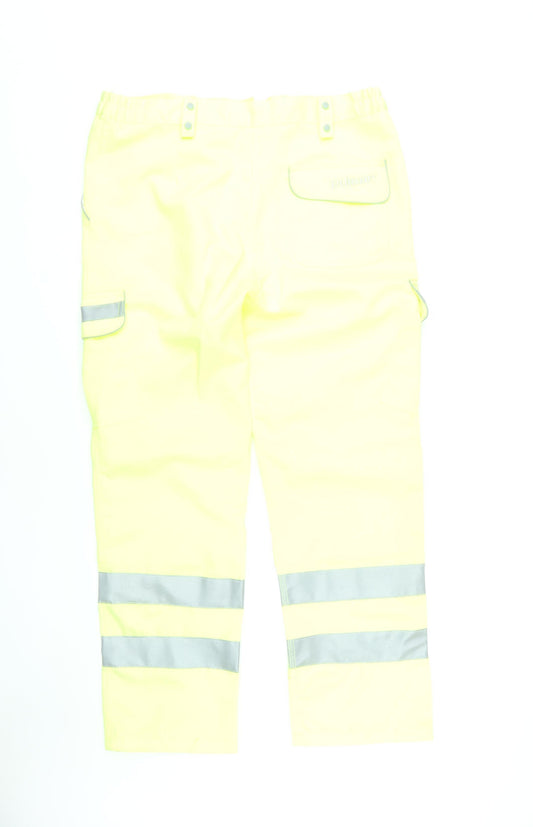 Pulsar Women's Yellow High-Viz Cargo Work Trousers Size 18