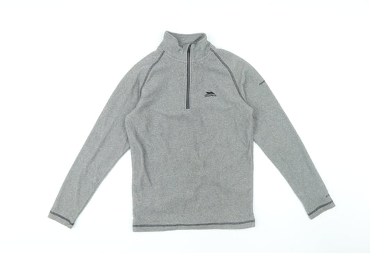Trespass Men's Grey 1/4 Zip Sweatshirt XS