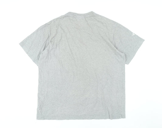 Champion Men's Grey Sports Graphic T-Shirt, Size L