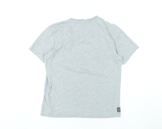Tokyo Laundry Men's Grey V-Neck T-Shirt M