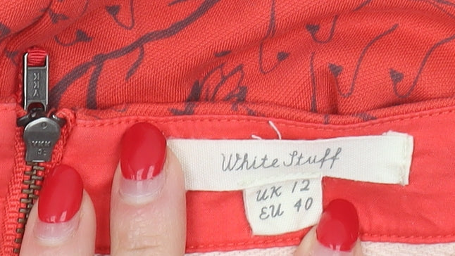 Womens UK Size 12 White Stuff Red Modal Blend Tunic