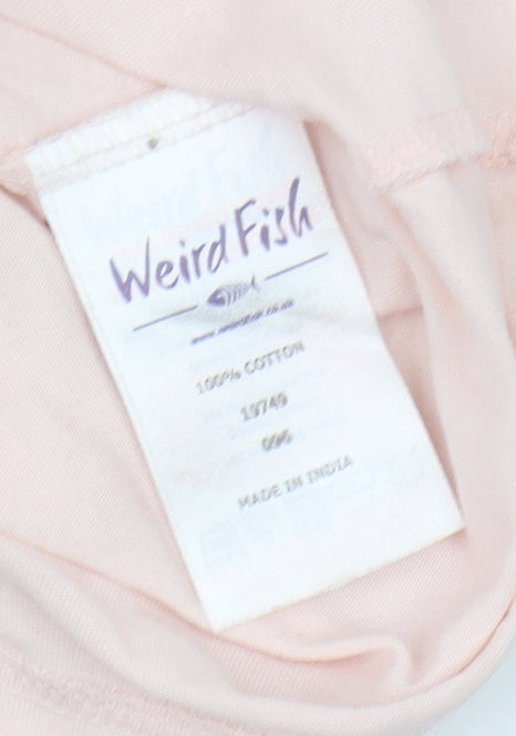Weird Fish Pink Women's Cotton T-Shirt Size 12