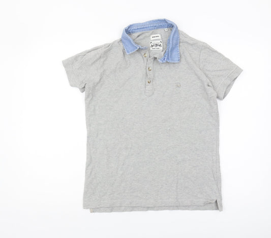 Diesel Unisex Grey Polo Shirt M - Casual Cotton Top