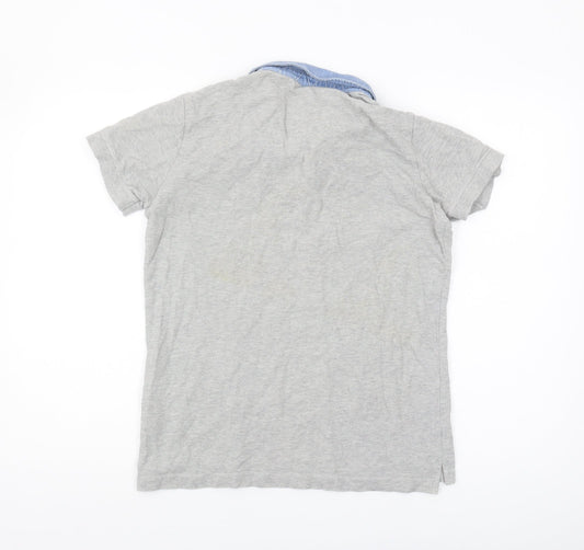 Diesel Unisex Grey Polo Shirt M - Casual Cotton Top