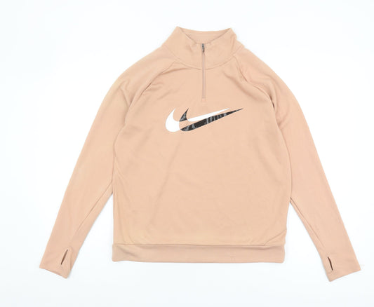 Nike Women's Beige Pullover 1/4 Zip Top Size S
