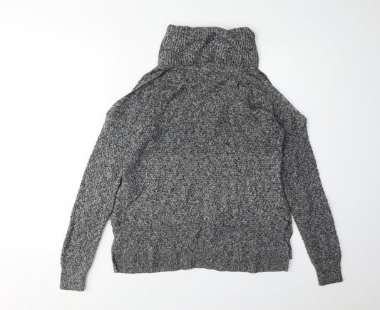 Hollister Women's Grey Roll Neck Jumper XS