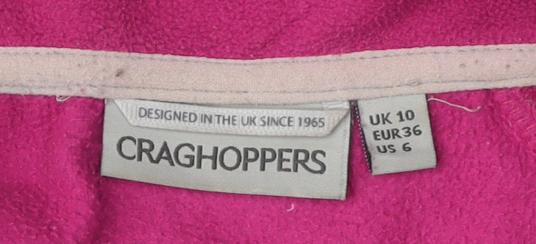 Craghoppers Women's Pink High Neck Fleece Sweatshirt Size 10