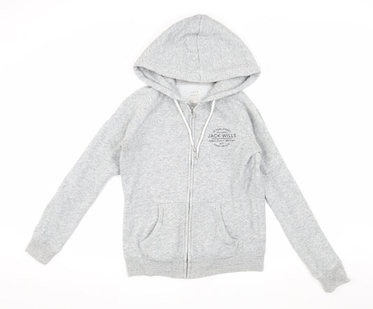 Jack Wills Women’s Grey Hooded Jacket Size 16