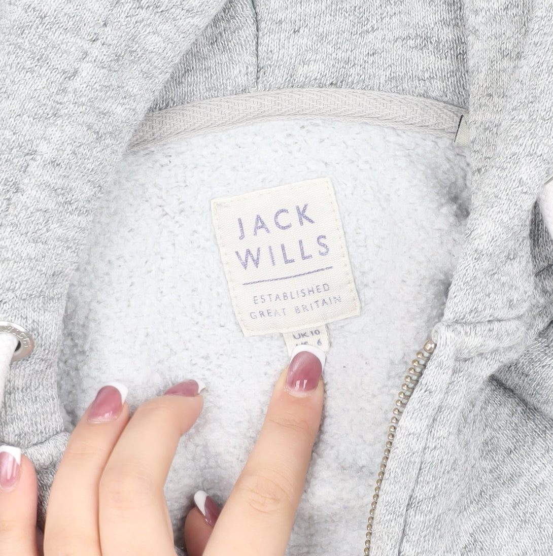 Jack Wills Women’s Grey Hooded Jacket Size 16