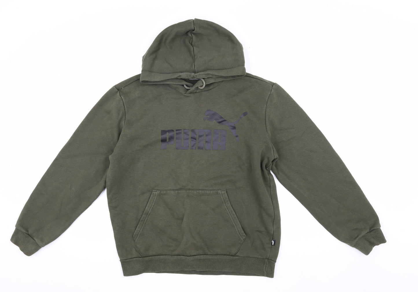 Puma Men's Green Pullover Hoodie, Size S