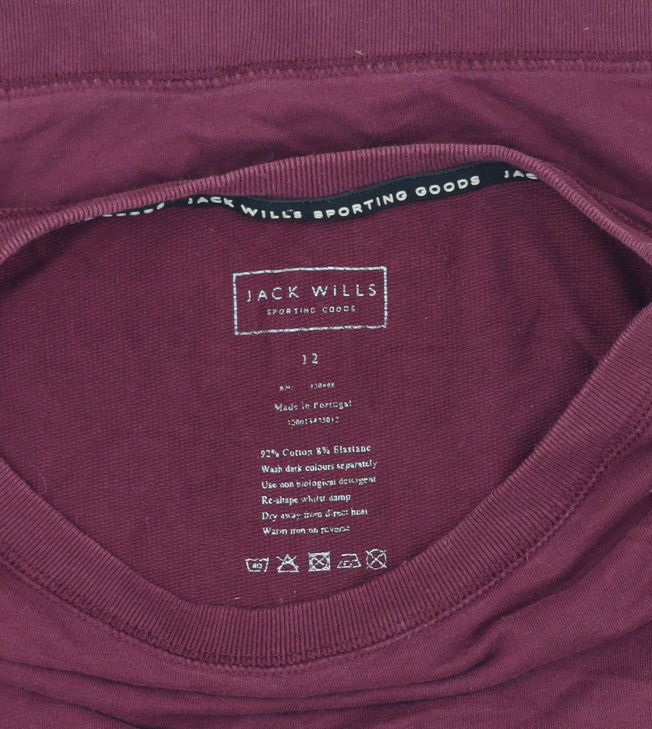 Jack Wills Women's Red Pullover Sweatshirt Size 12