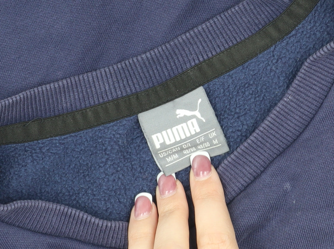 Puma Men's Blue M Logo Pullover Sweatshirt