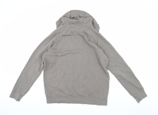 Nike Men's Grey Pullover Hoodie M Logo Accents