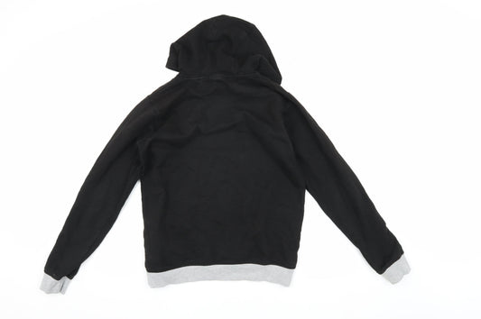 Bench Boys Black Pullover Hoodie with Logo, Size 13 Years