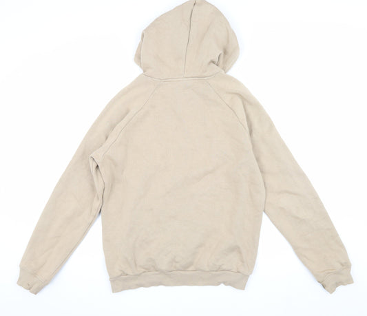 Adidas Men’s Beige Pullover Hoodie, Size S, Graphic Print