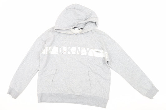 DKNY Sport Women's Grey Pullover Hoodie - Comfortable All-Season Wear