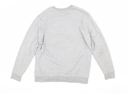 Adidas Men's Grey Pullover Sweatshirt, Size L