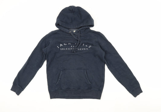 Womens UK 10 Regular Jack Wills Blue Pullover Hoodie