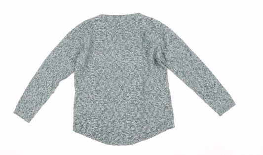 Fat Face Women's Green Crew Neck Pullover Jumper Size 10