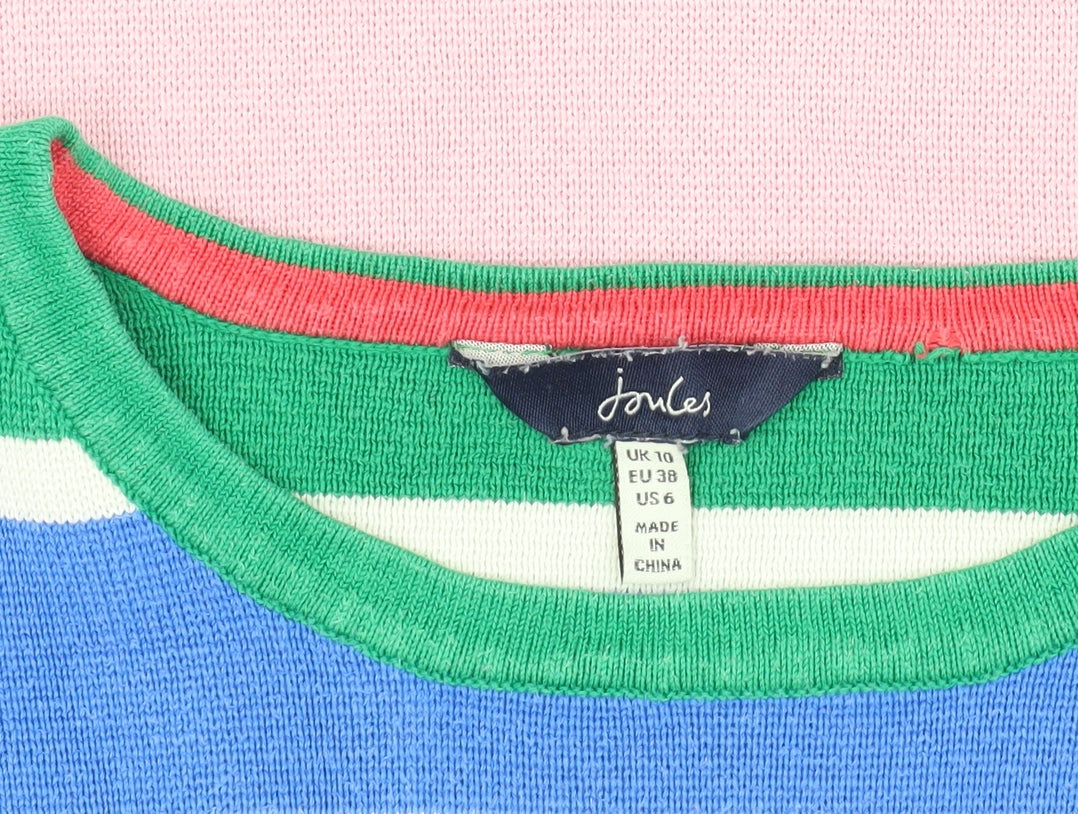 Joules Women Multicoloured Striped Pullover Sweatshirt Size 10