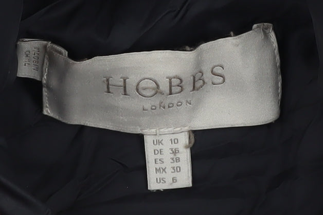 Hobbs Women's Black Belted Puffer Jacket, Size 10