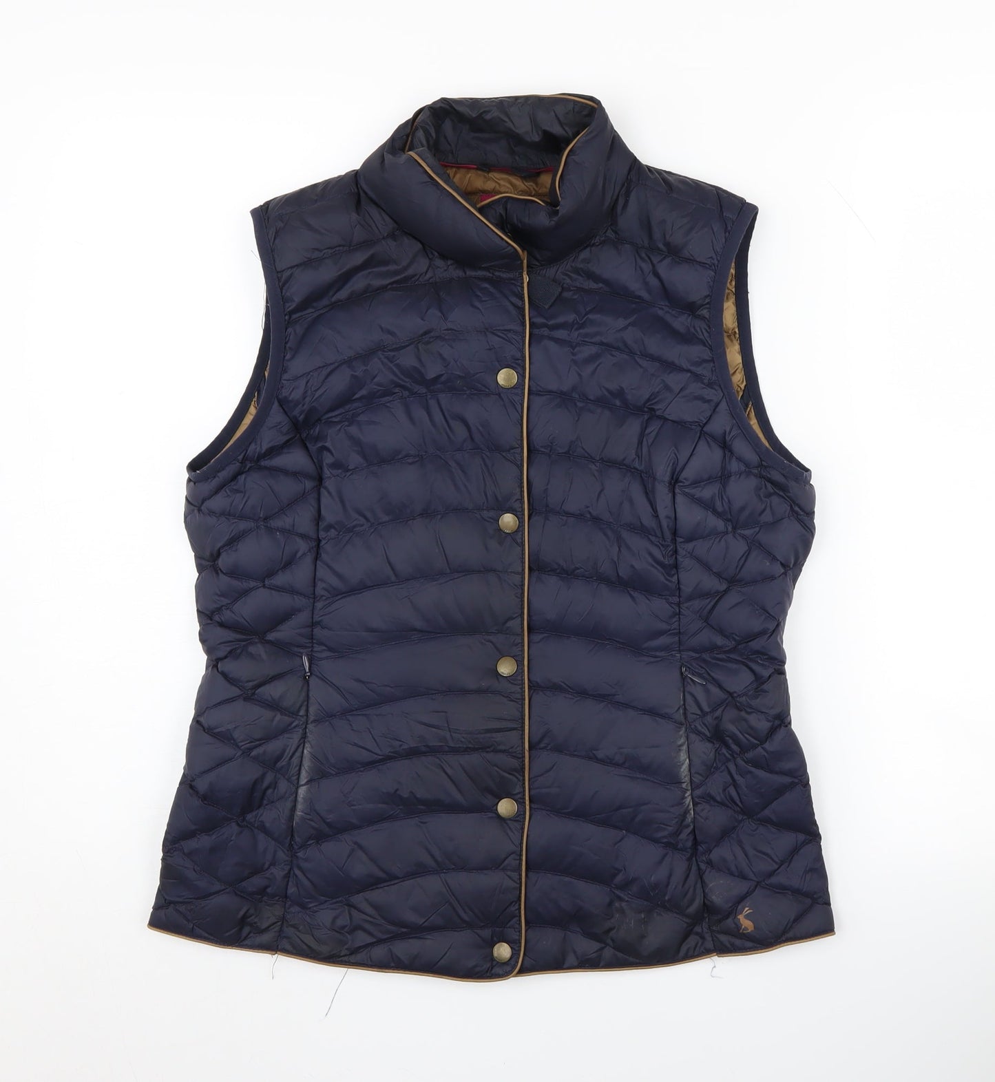 Joules Women's Blue Puffer Waistcoat Size 12