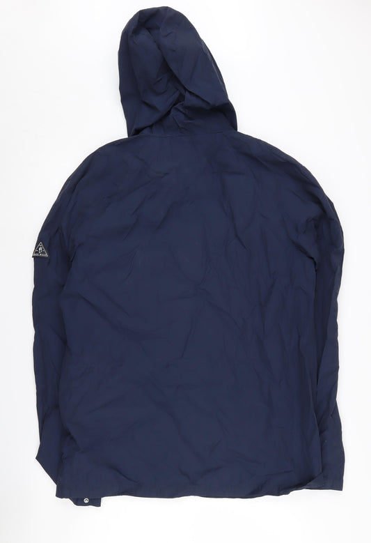 Jack Wills Men's Blue Parka Jacket, L, Hooded