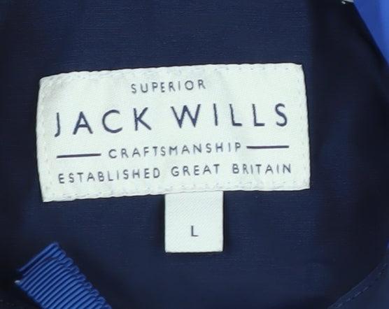 Jack Wills Men's Blue Parka Jacket, L, Hooded