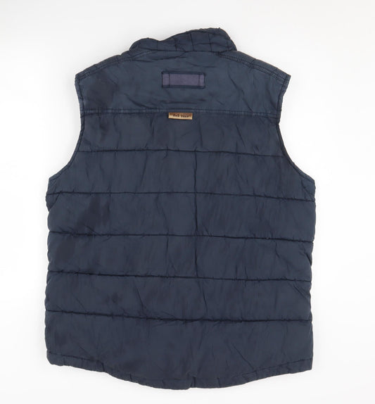 Fat Face Men's Blue Puffer Waistcoat, Size L, Casual