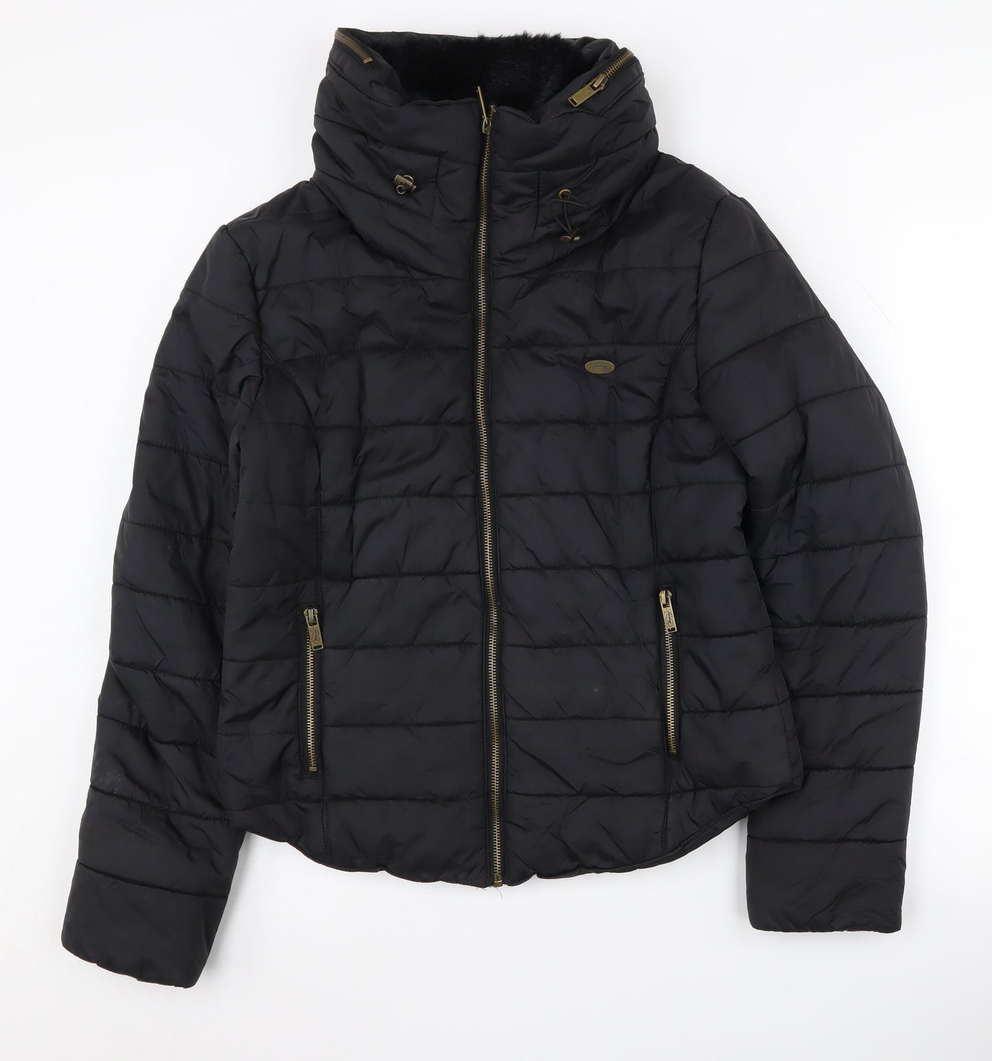 Firetrap Women's Black Puffer Jacket, Size 12, Winter, Full Zip