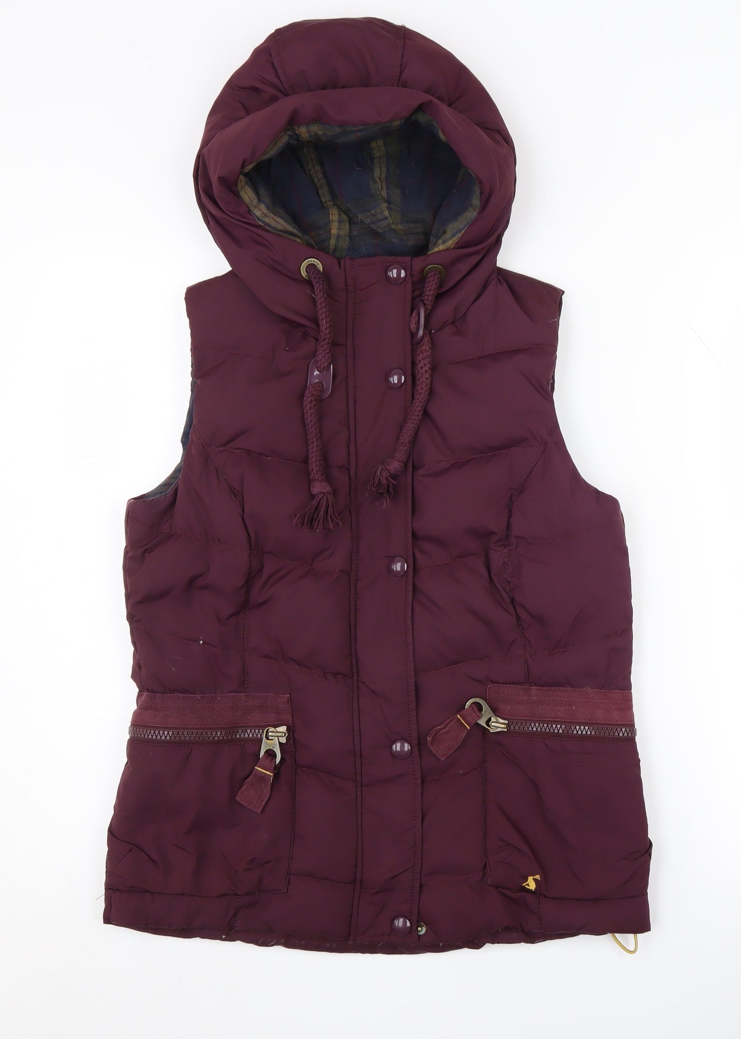 Joules Women's Red Puffer Waistcoat Size 10