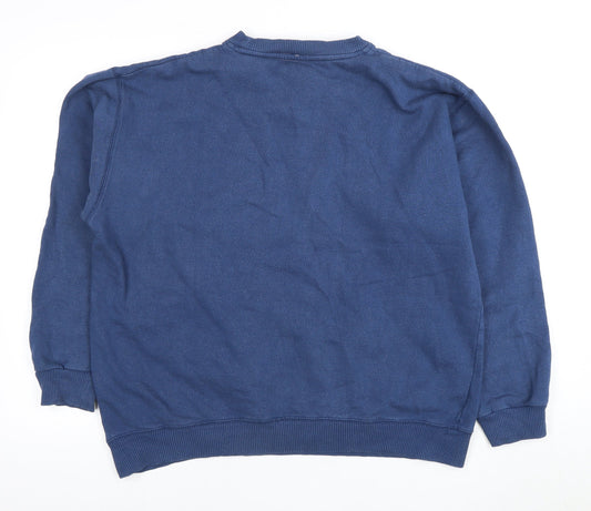 Lee Cooper Men's Blue Medium Logo Pullover Sweatshirt