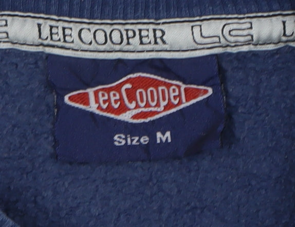 Lee Cooper Men's Blue Medium Logo Pullover Sweatshirt