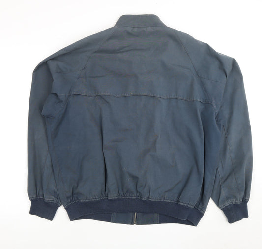 RC Men's Blue Biker Jacket 2XL Full Zip Vintage