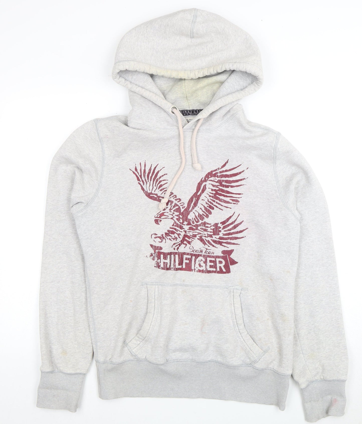 Hilfiger Denim Men’s Grey Pullover Hoodie, Large