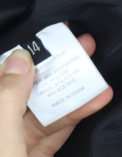 Hobbs Women's Black Pinstripe Blazer Size 14