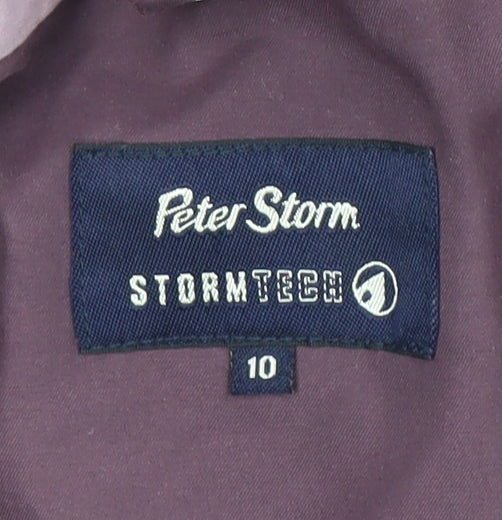 Peter Storm Women's Purple Hooded Rain Coat Size 10