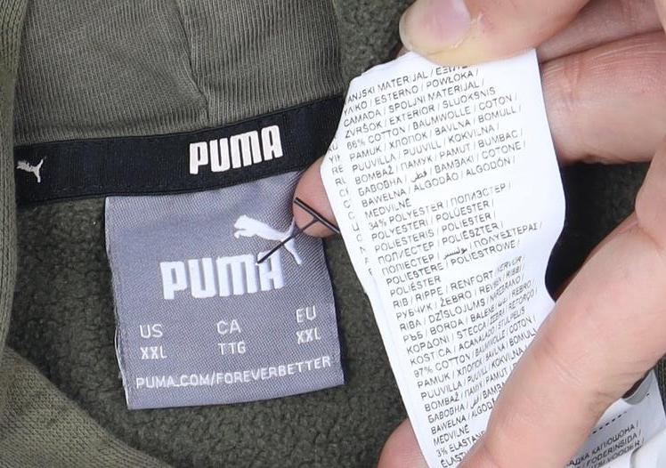 Puma Men's Green 2XL Pullover Hoodie with Logo