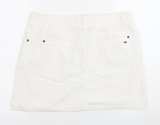 Tommy Hilfiger Women's White Corduroy Skirt Size 10