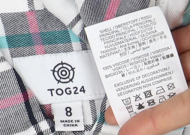 TOG24 Women's Multicoloured Plaid Button-Up Shirt