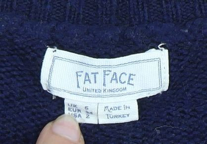 Fat Face Women's Blue Pullover Jumper UK 6