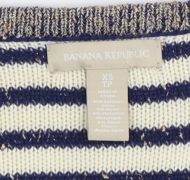 Banana Republic Women's Multicoloured Striped Cardigan XS