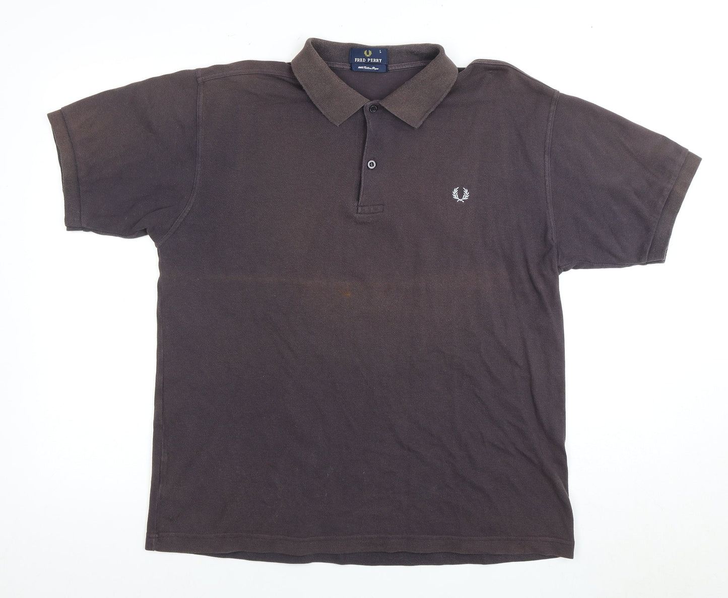 Fred Perry Men's Brown Polo L Short Sleeve