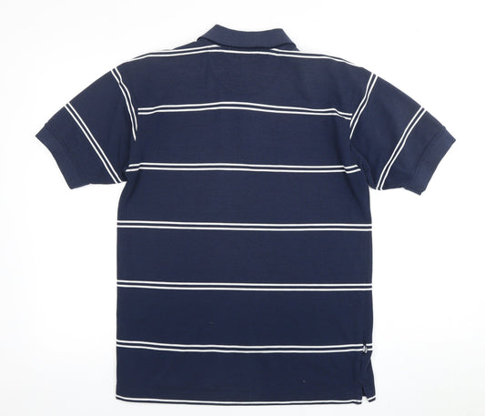 HEAD Men's Blue Striped Polo Shirt M Collared